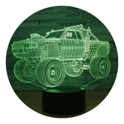 Lámpara Ilusión 3D 4x4 7 Colores-3