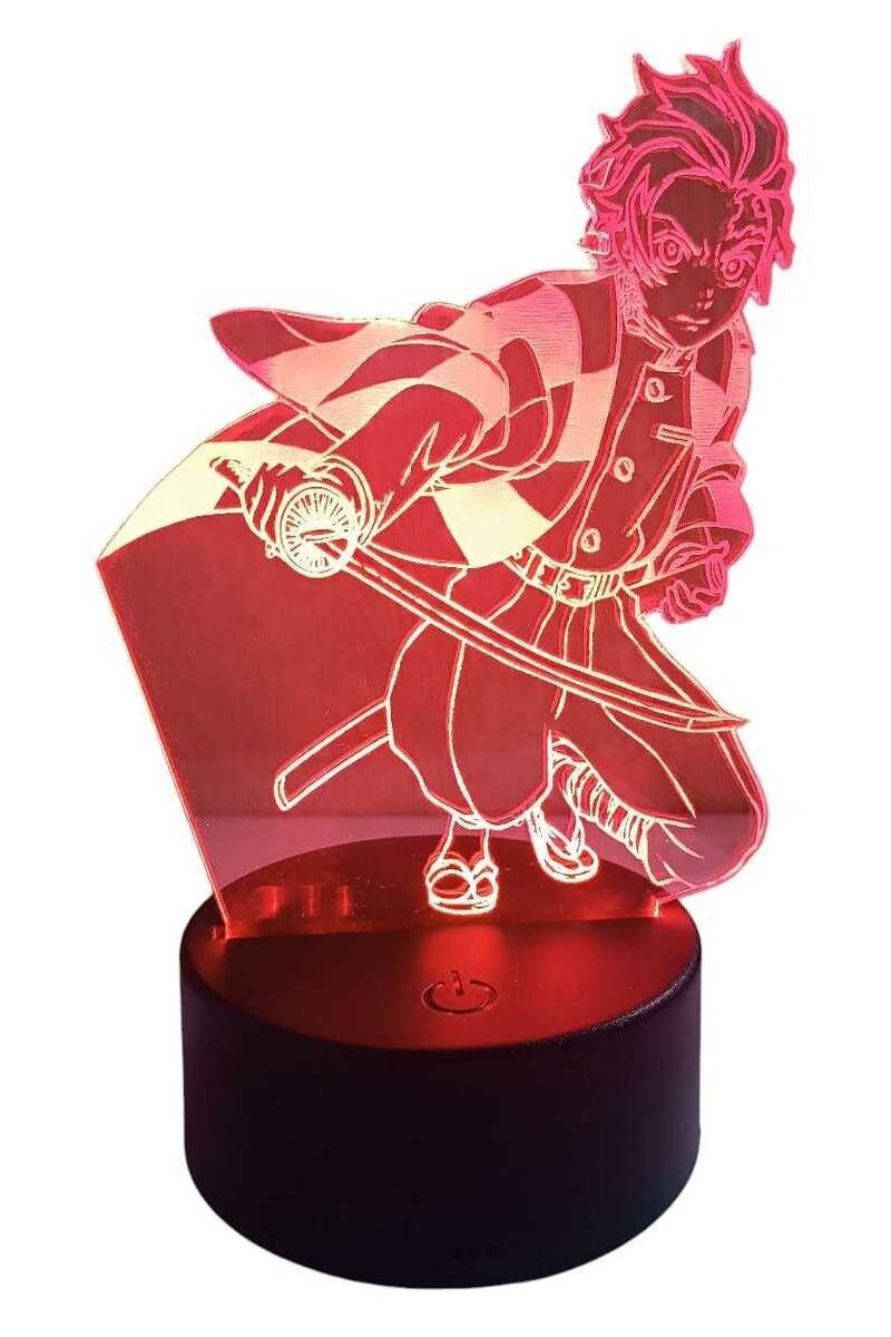 Lámpara Ilusión 3D Tanjiro 7 Colores-3