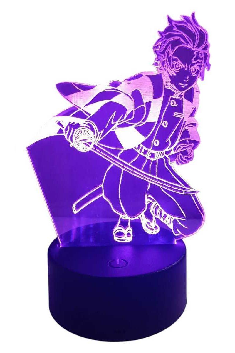 Lámpara Ilusión 3D Tanjiro 7 Colores-4