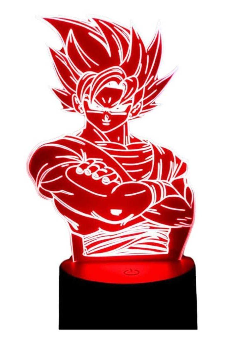 Lámpara Ilusión 3D Goku 7 Colores-2