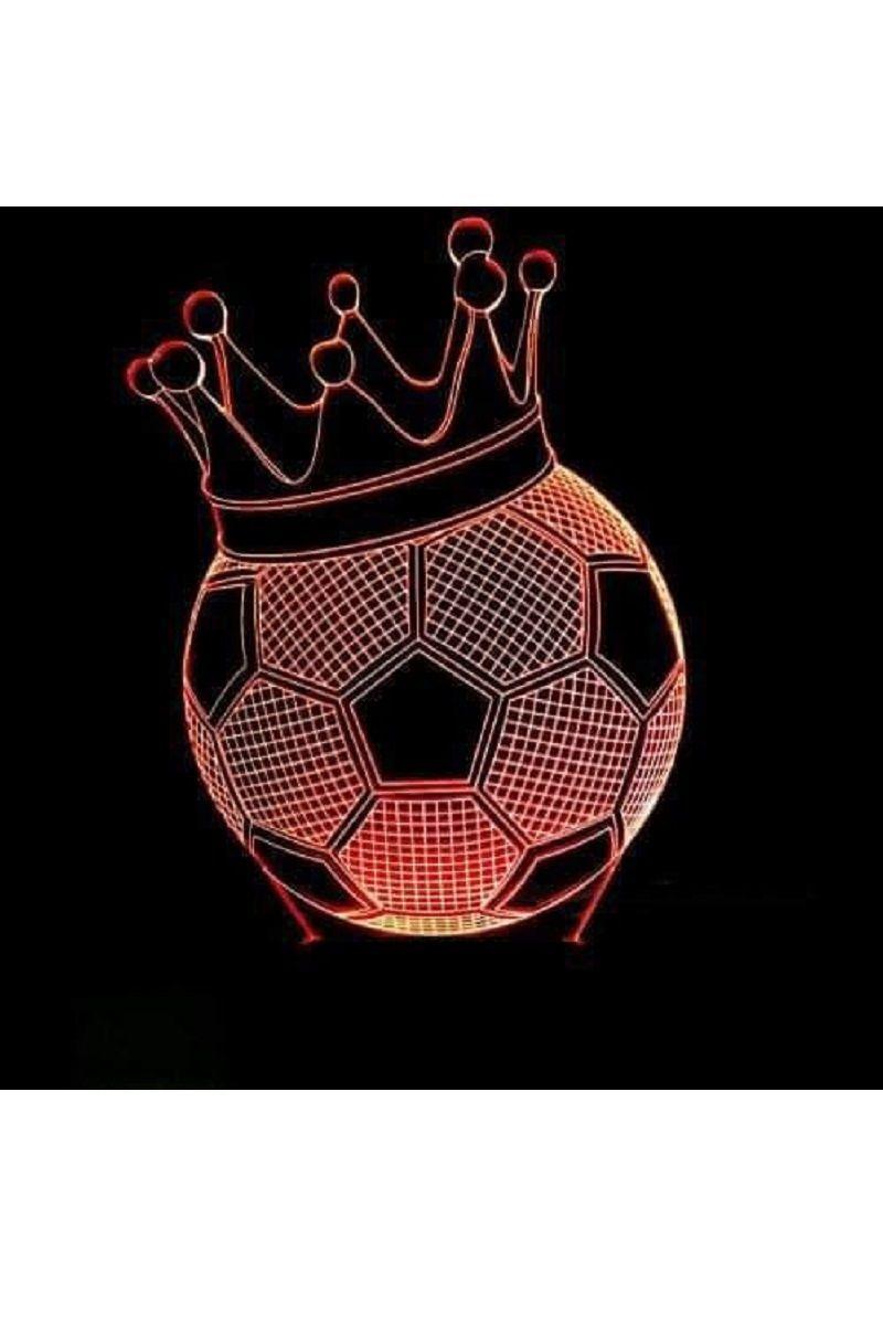 Lámpara Ilusión 3D Pelota Corona 7 Colores-2