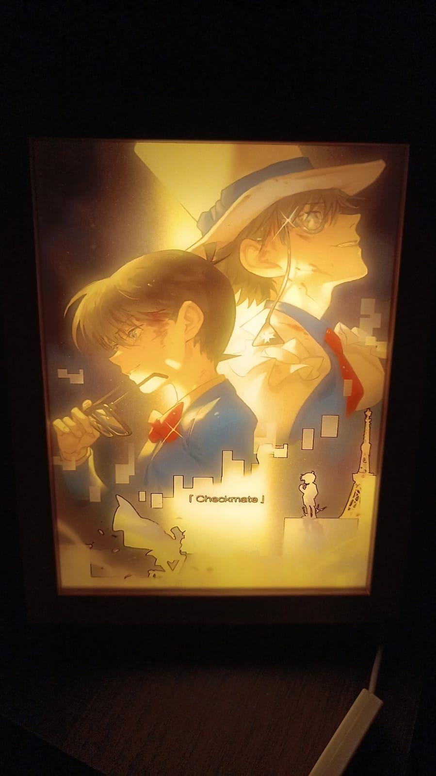 Cuadro Led de Conan y Magic Kaito 23x18cm-2