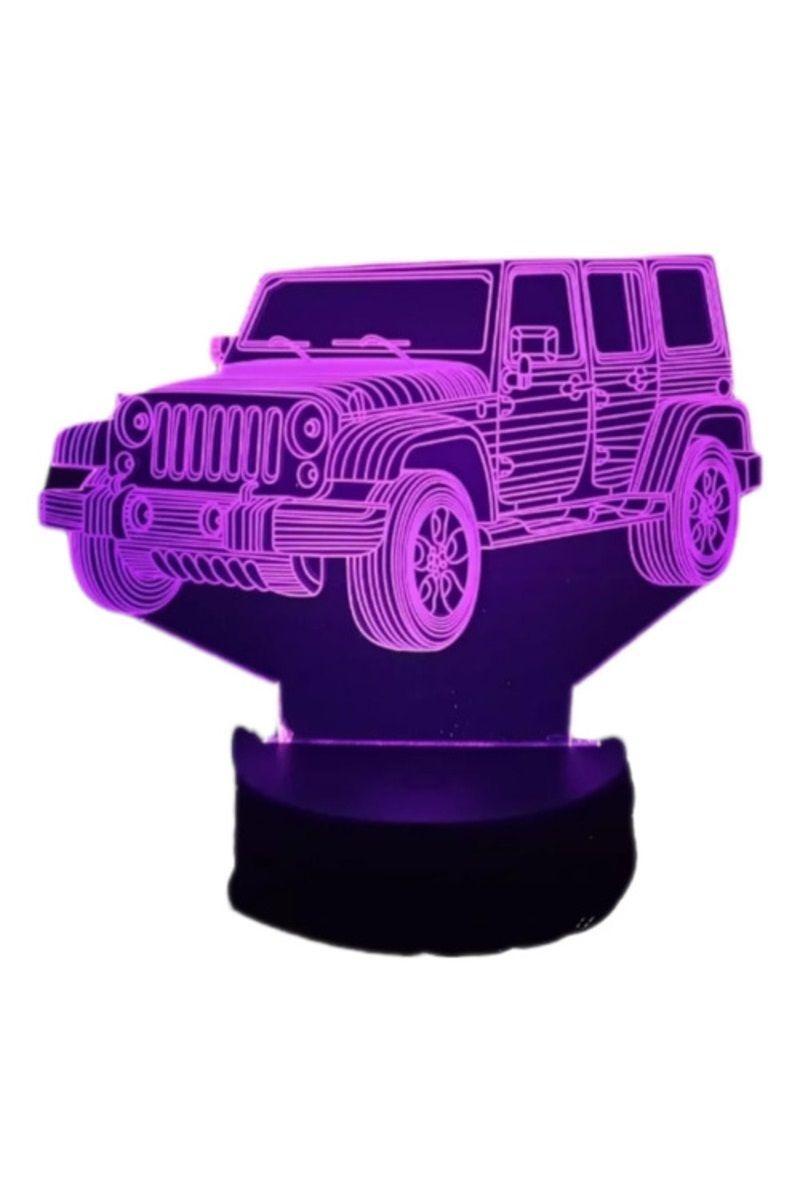Lámpara Ilusión 3D Jeep 7 Colores-0