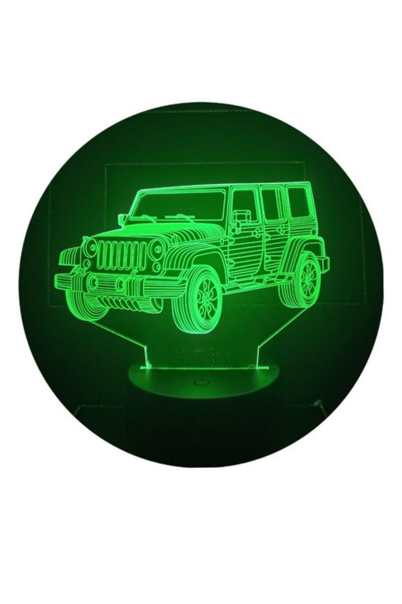 Lámpara Ilusión 3D Jeep 7 Colores-2