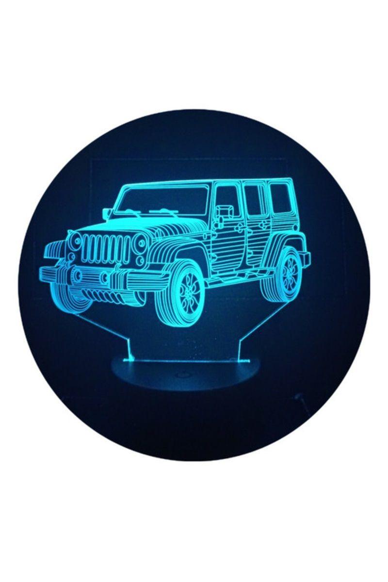 Lámpara Ilusión 3D Jeep 7 Colores-3