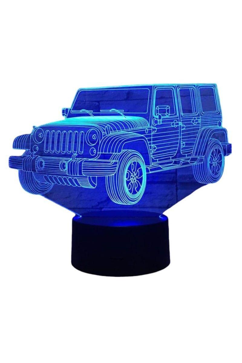 Lámpara Ilusión 3D Jeep 7 Colores-2