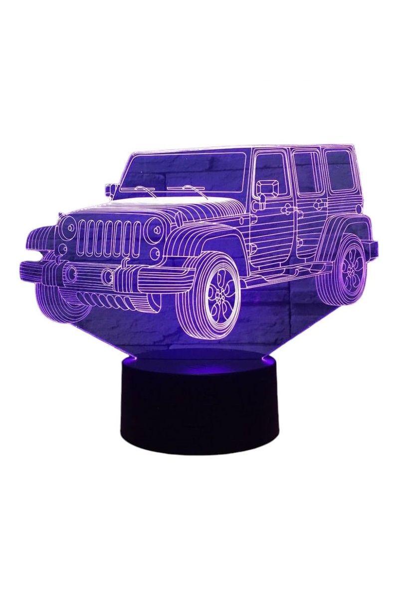 Lámpara Ilusión 3D Jeep 7 Colores-3