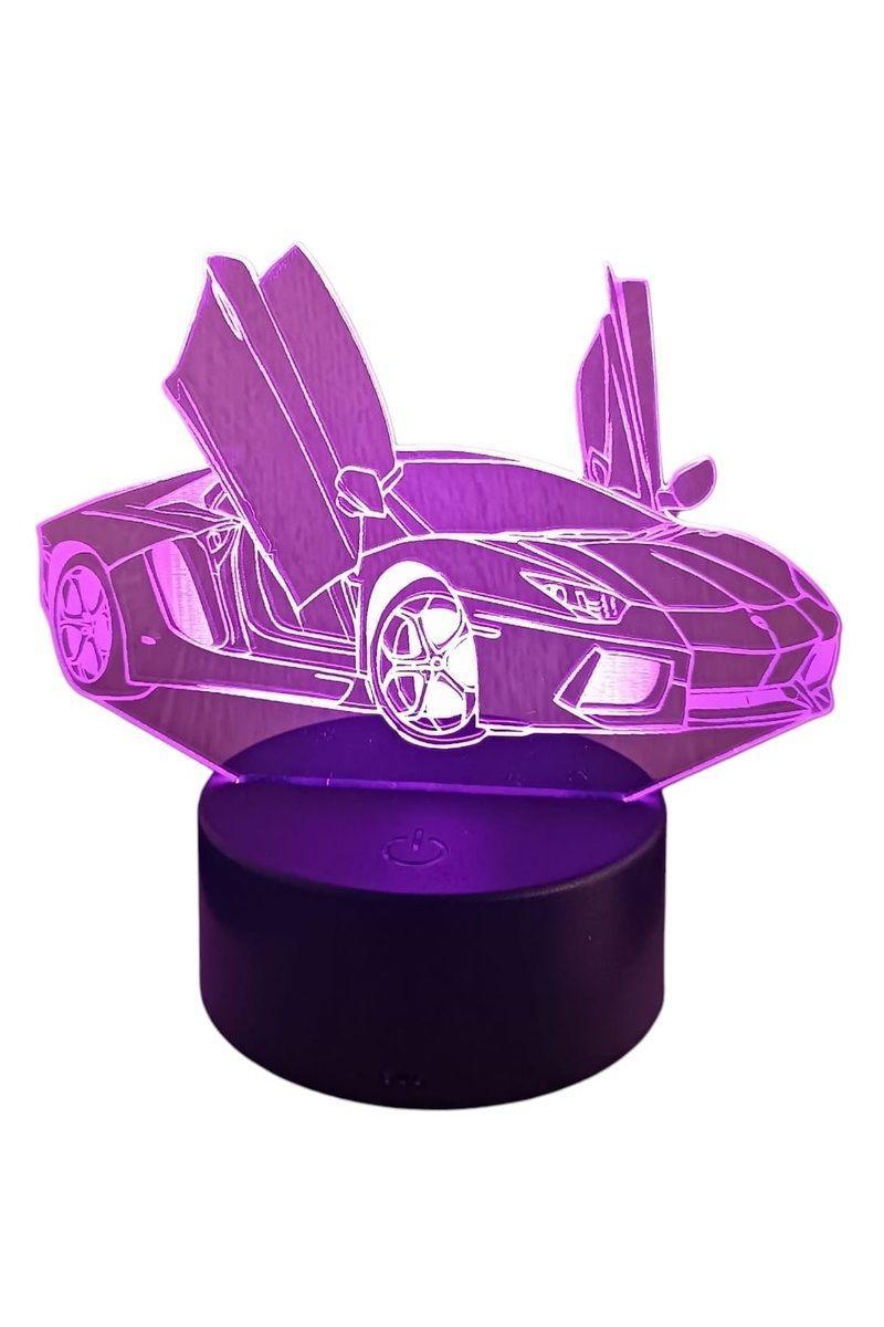 Lámpara Ilusión 3D Lamborghini 7 Colores-3