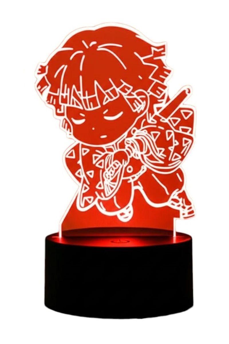 Lámpara Ilusión 3D Zenitsu Demon Slayer 7 Colores-2