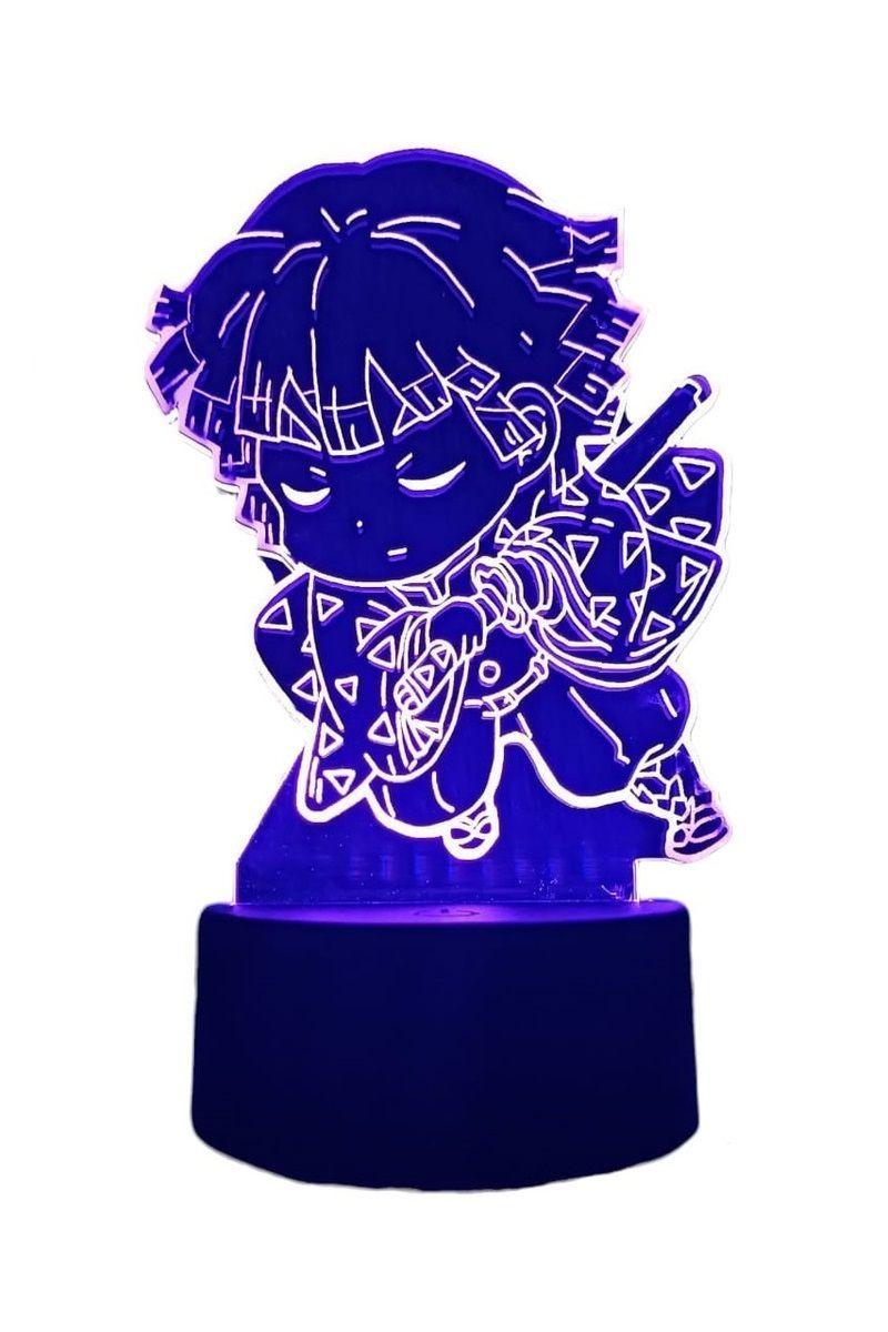 Lámpara Ilusión 3D Zenitsu Demon Slayer 7 Colores-3
