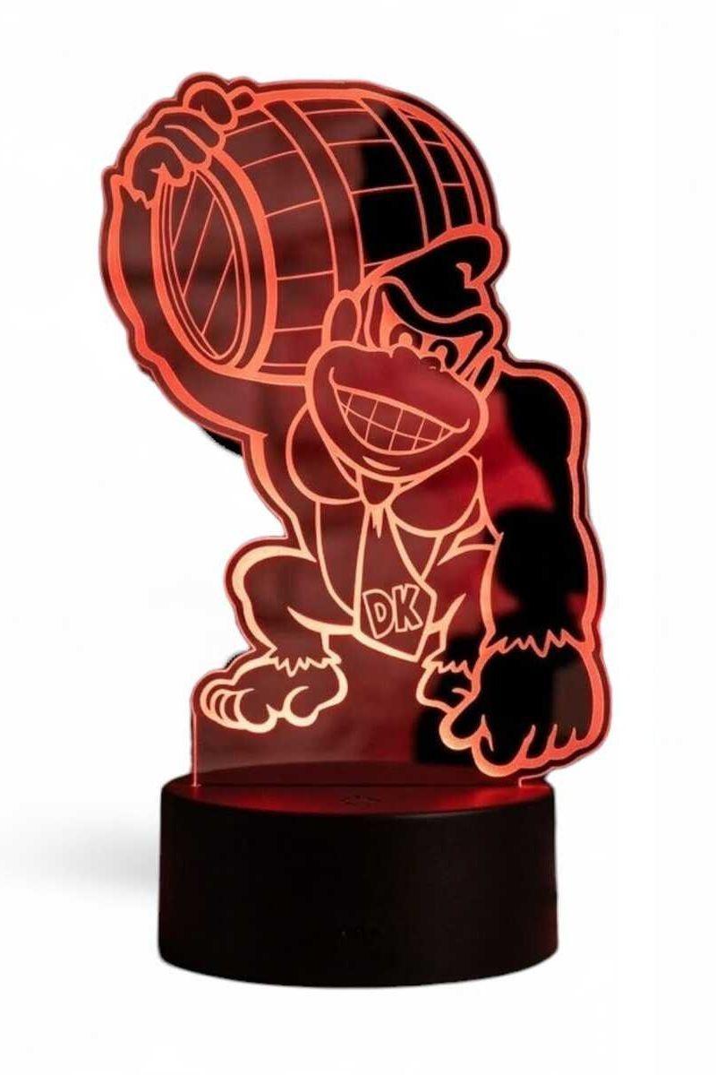 Lámpara Ilusión 3D Donkey Kong 7 Colores-2