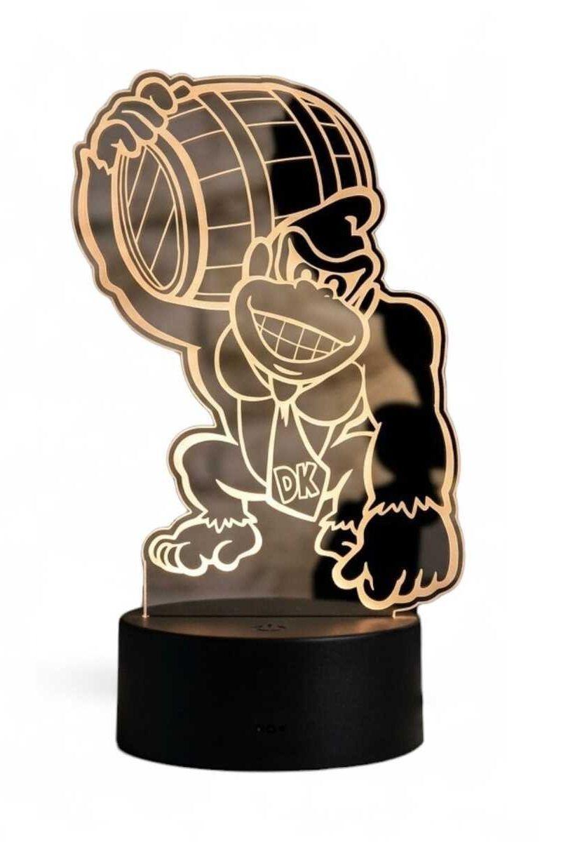 Lámpara Ilusión 3D Donkey Kong 7 Colores-3
