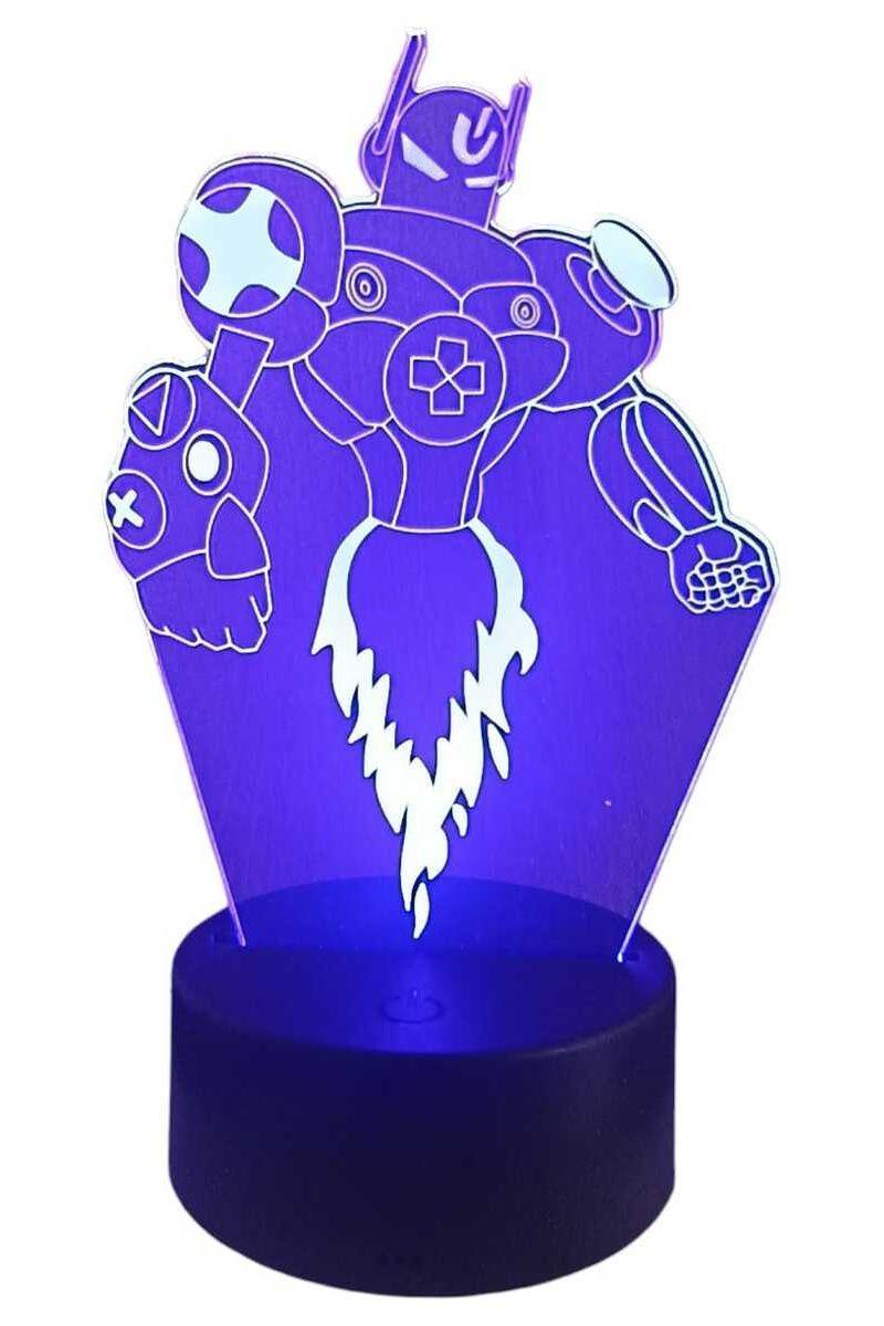 Lámpara Ilusión 3D Robot 7 Colores-3