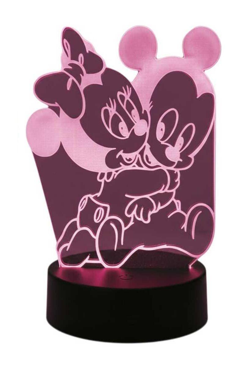 Lámpara Ilusión 3D Minnie y Mickey 7 Colores-2