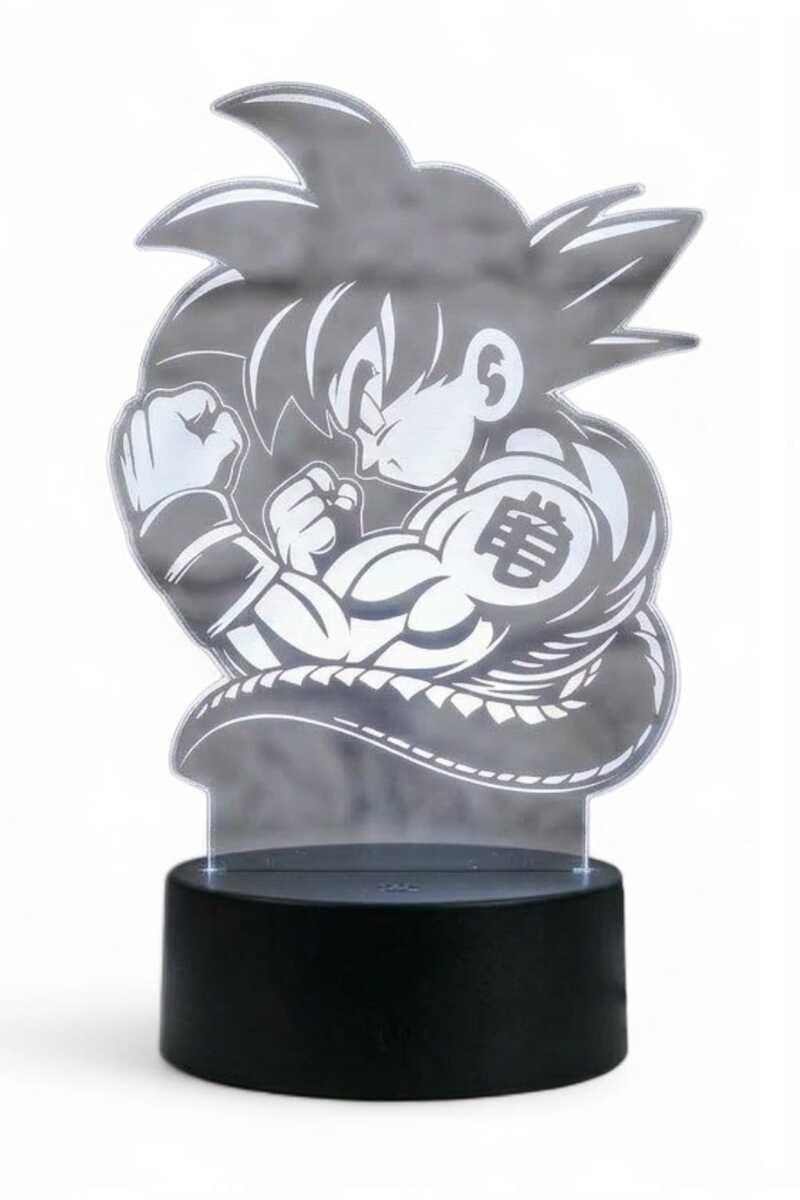 Lámpara Ilusión 3D Goku y cola de dragón 7 Colores-2