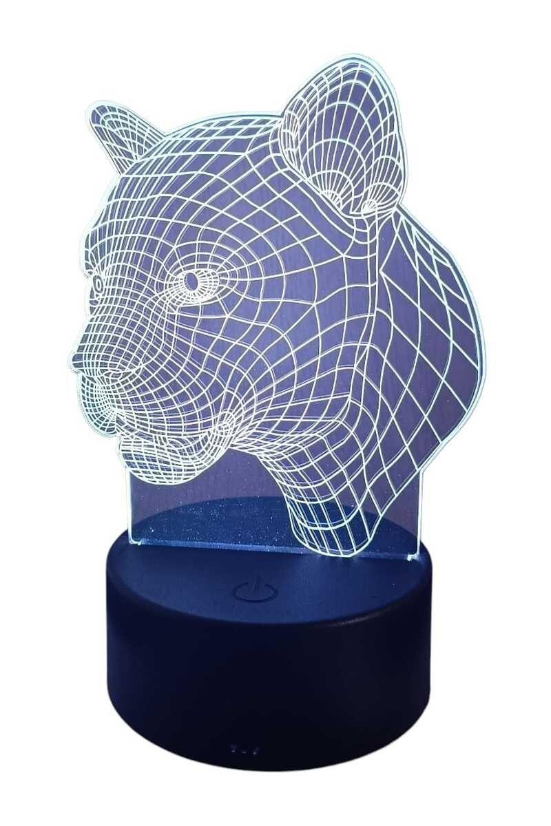 Lámpara Ilusión 3D Puma 7 Colores-2