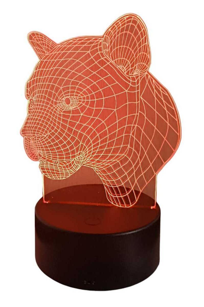 Lámpara Ilusión 3D Puma 7 Colores-3