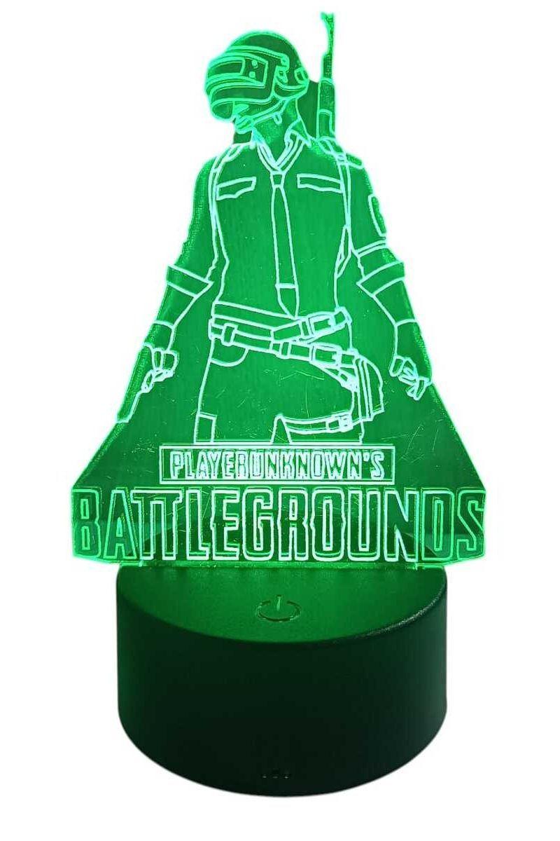 Lámpara Ilusión 3D PUBG Battlegrounds 7 Colores-2