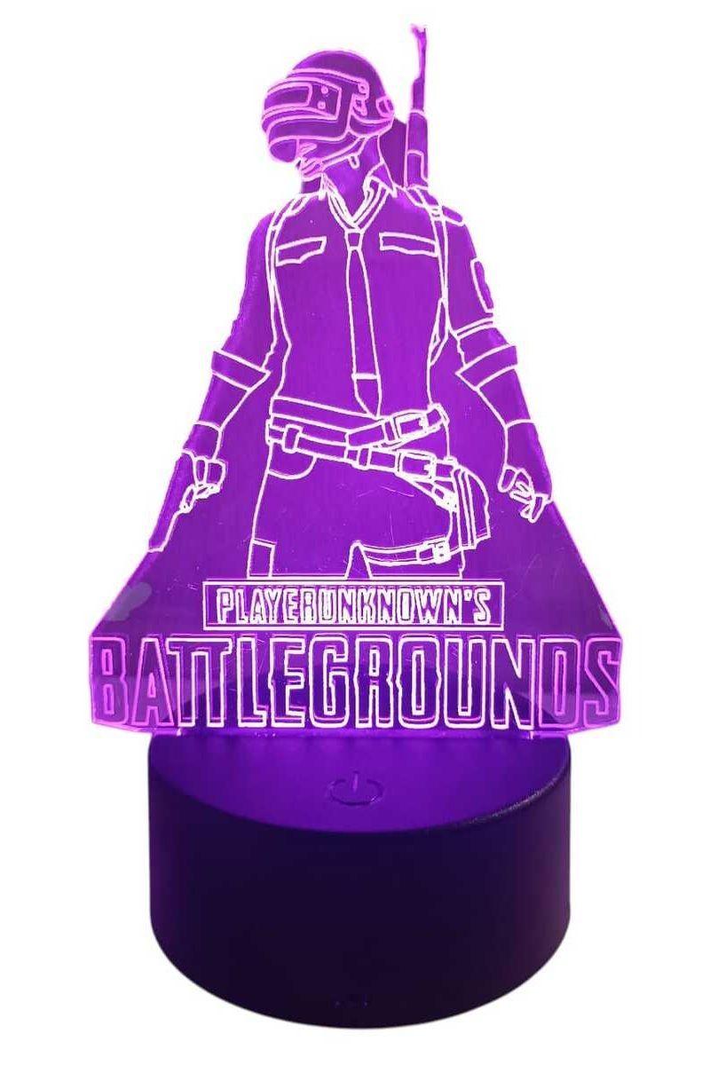 Lámpara Ilusión 3D PUBG Battlegrounds 7 Colores-3