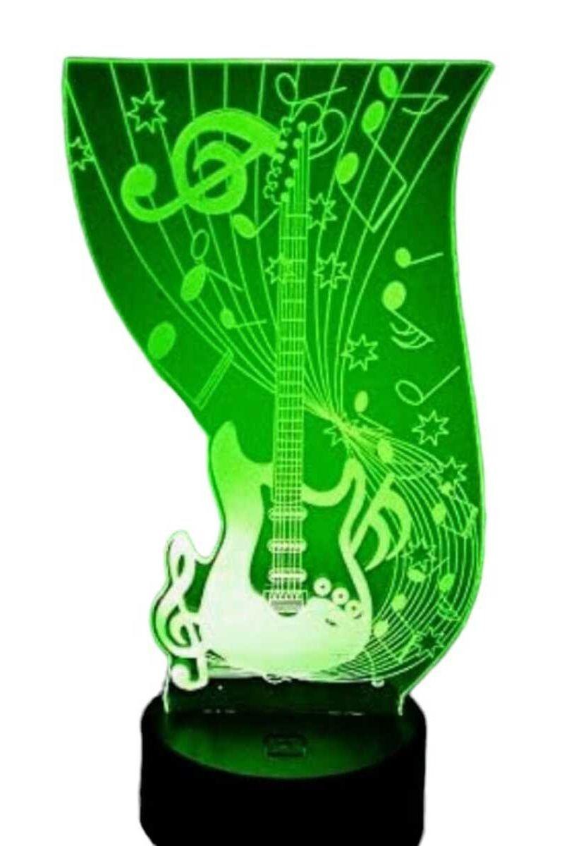 Lámpara Ilusión 3D Guitarra Eléctrica 7 Colores-2