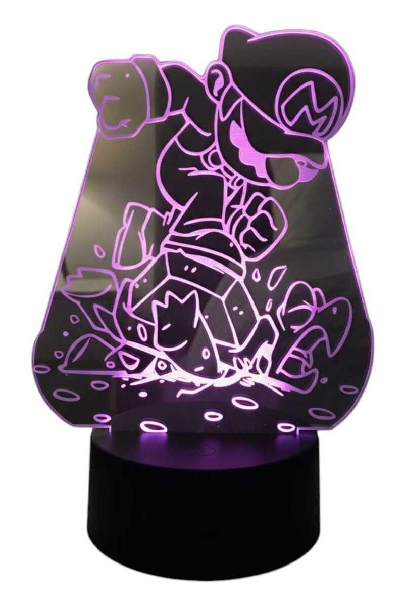 Lámpara Ilusión 3D Mario y Tortuga 7 Colores-3