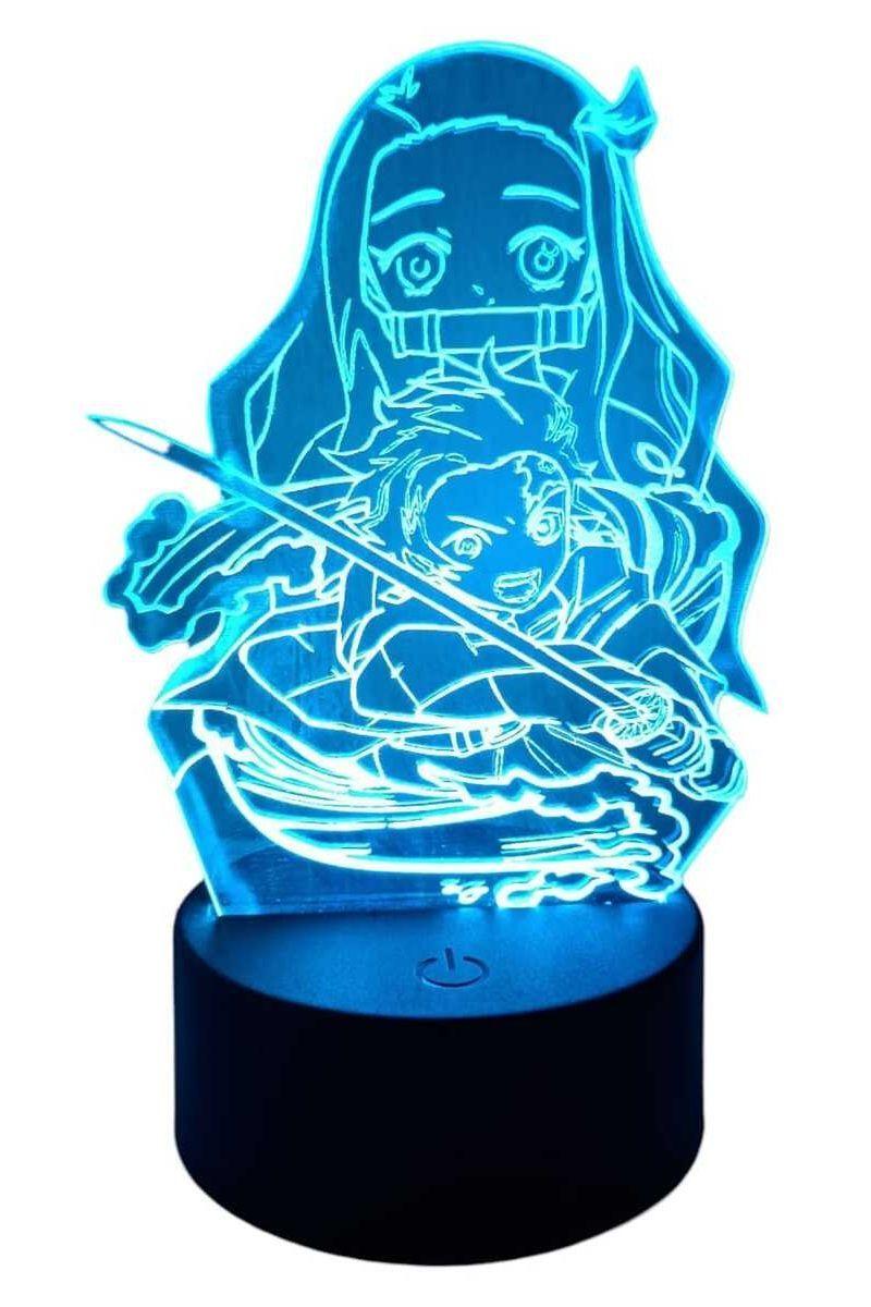 Lámpara Ilusión 3D Nezuko Espada 7 Colores-3
