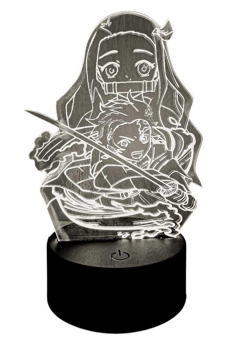 Lámpara Ilusión 3D Nezuko Espada 7 Colores-4