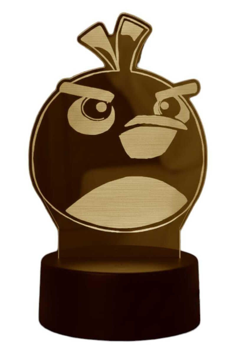 Lámpara Ilusión 3D Angry Birds 7 Colores-2