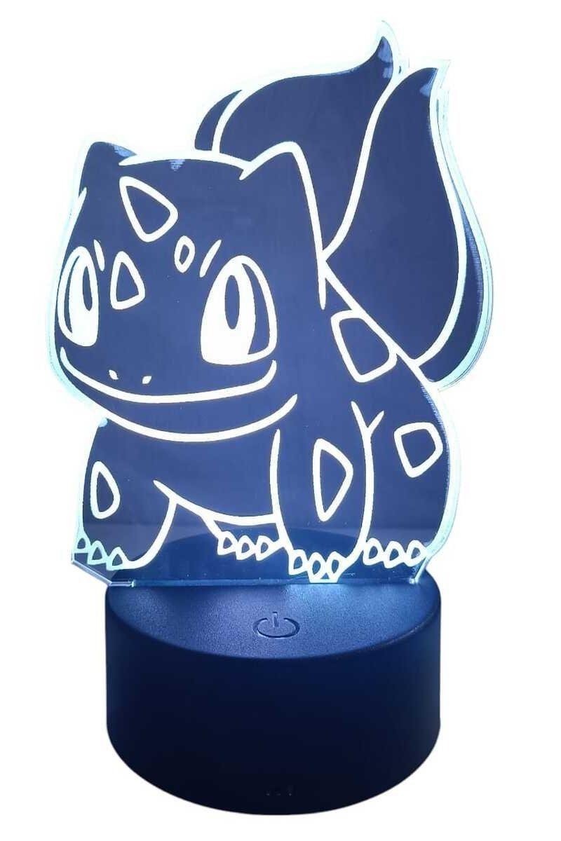 Lámpara Ilusión 3D Bulbasaur 7 Colores-3