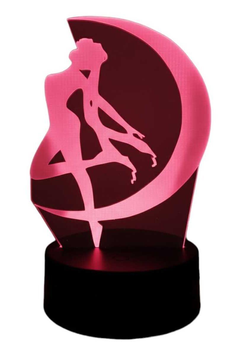 Lámpara Ilusión 3D Sailor Moon 7 Colores-3