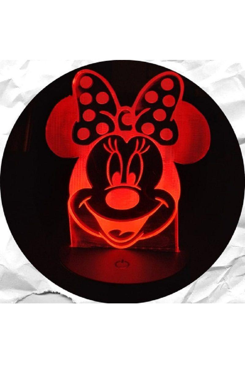 Lámpara Ilusión 3D Minnie 7 Colores-2