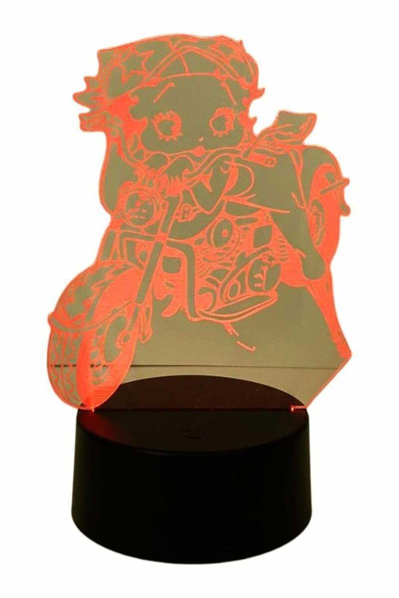 Lámpara Ilusión 3D Betty Boop 7 Colores-2