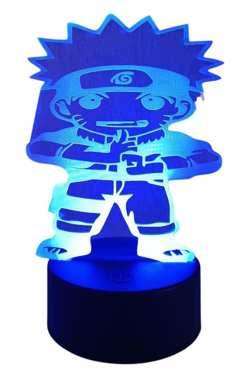 Lámpara Ilusión 3D Naruto Chibi 7 Colores-2