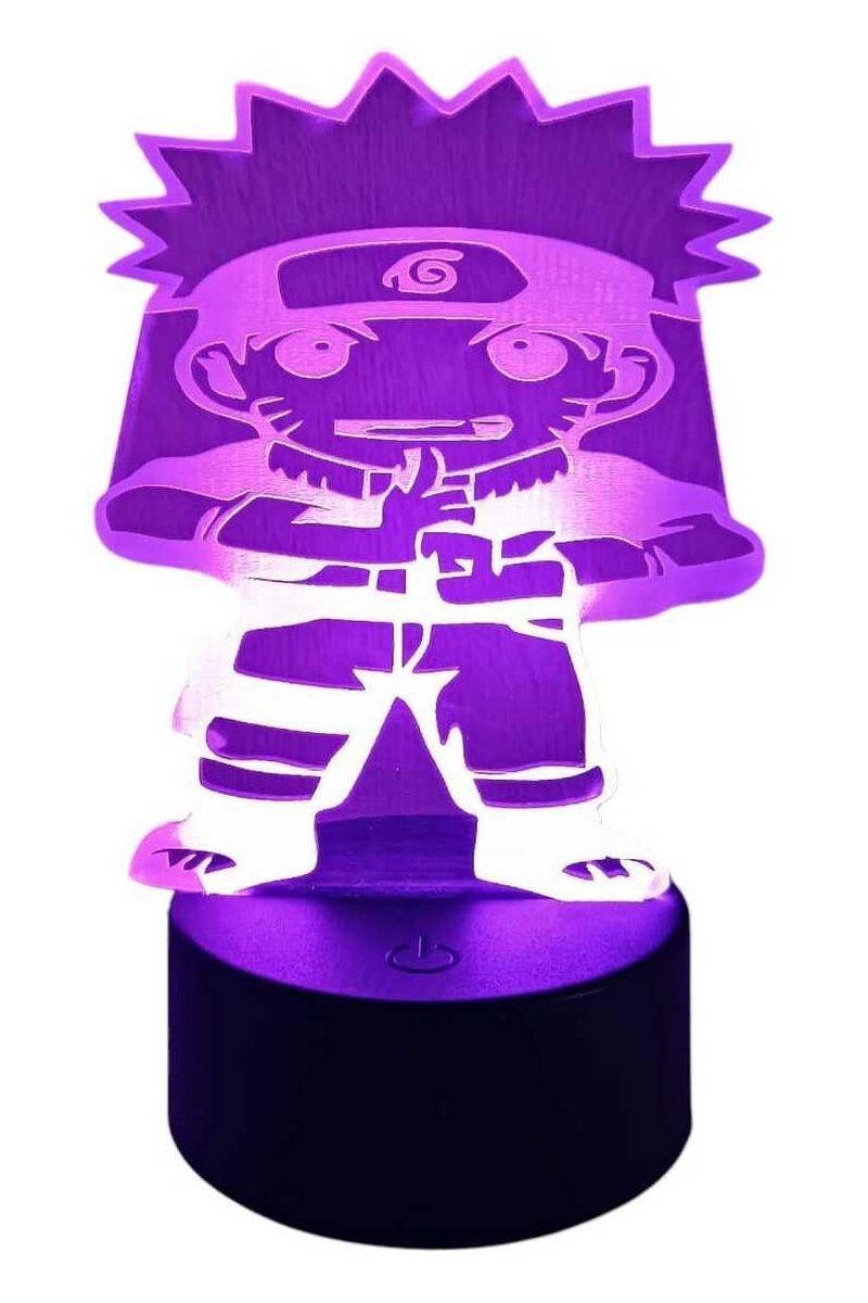 Lámpara Ilusión 3D Naruto Chibi 7 Colores-4