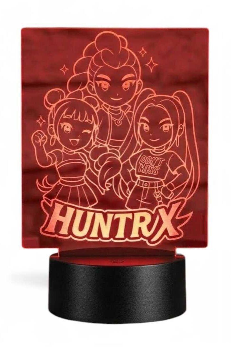 Lámpara Ilusión 3D Guerreras K Pop II 7 Colores-3