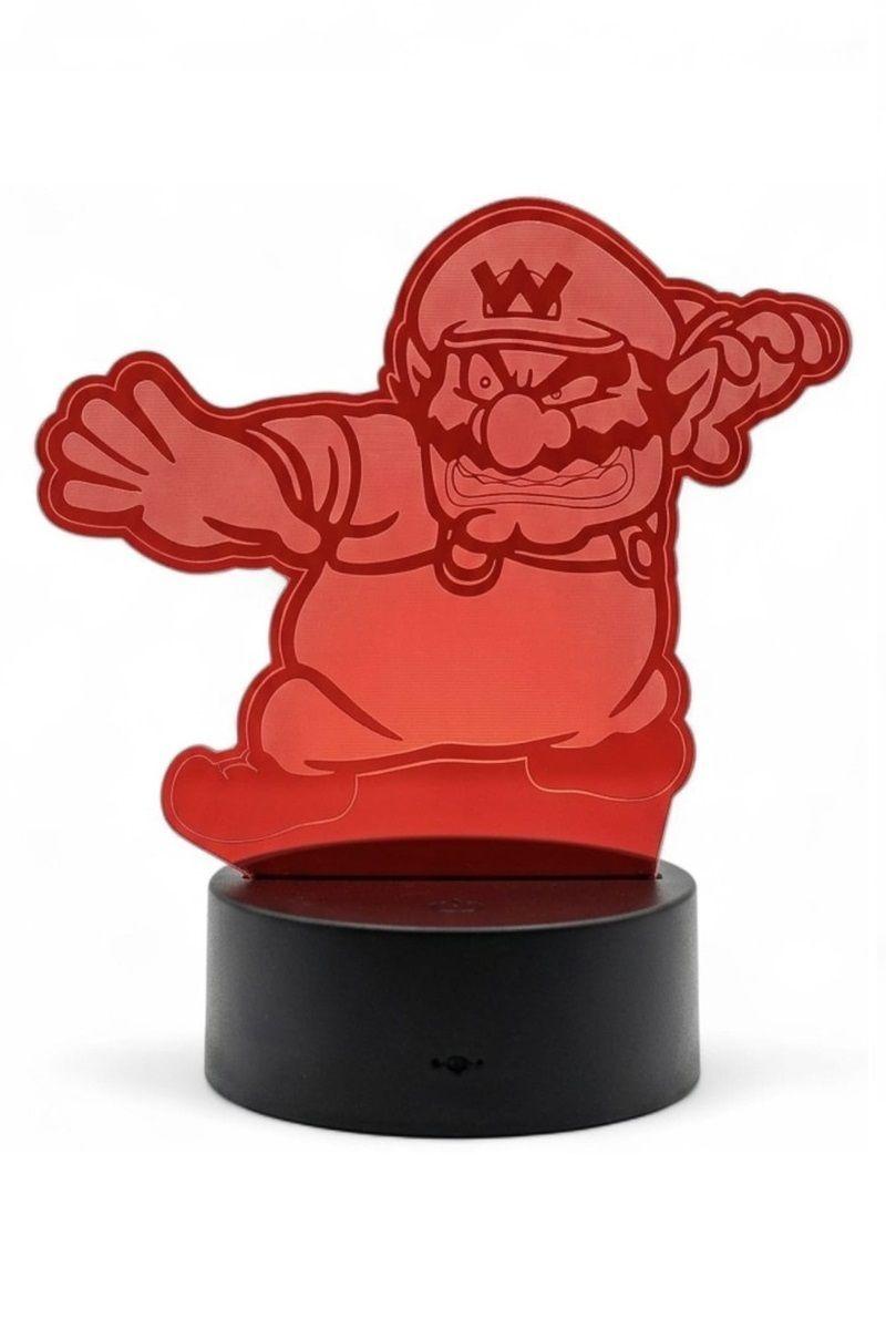 Lámpara Ilusión 3D Wario 7 Colores-2