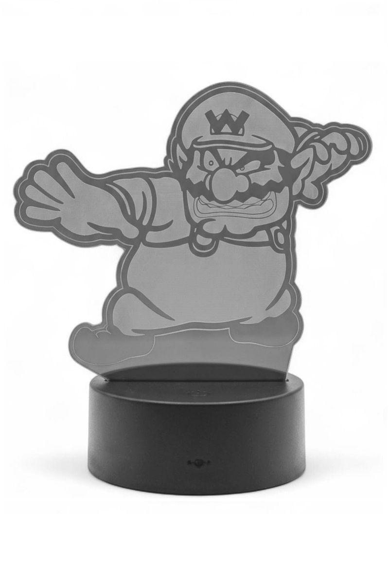 Lámpara Ilusión 3D Wario 7 Colores-3