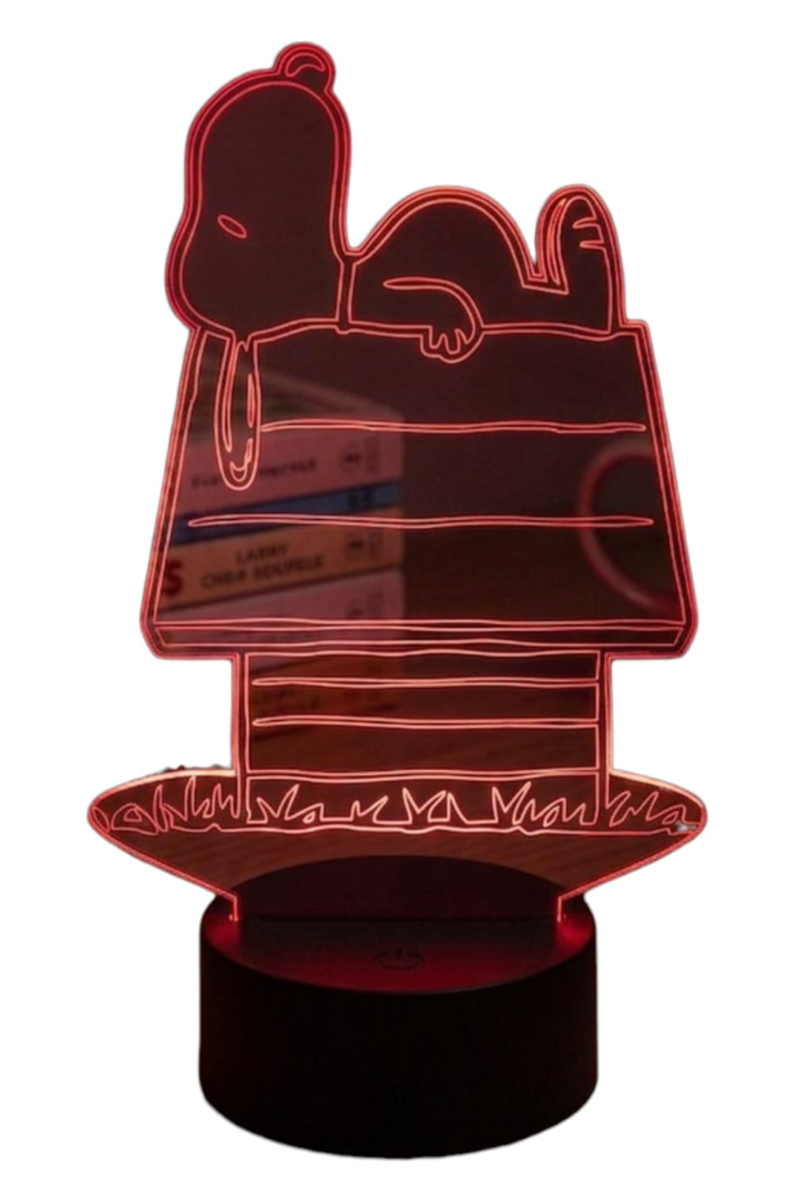 Lámpara Ilusión 3D Snoopy I 7 Colores-2