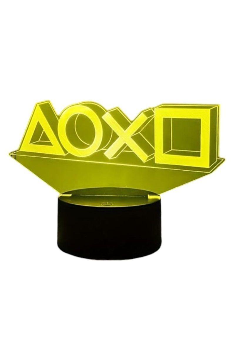 Lámpara Ilusión 3D Botones Play 7 Colores-2