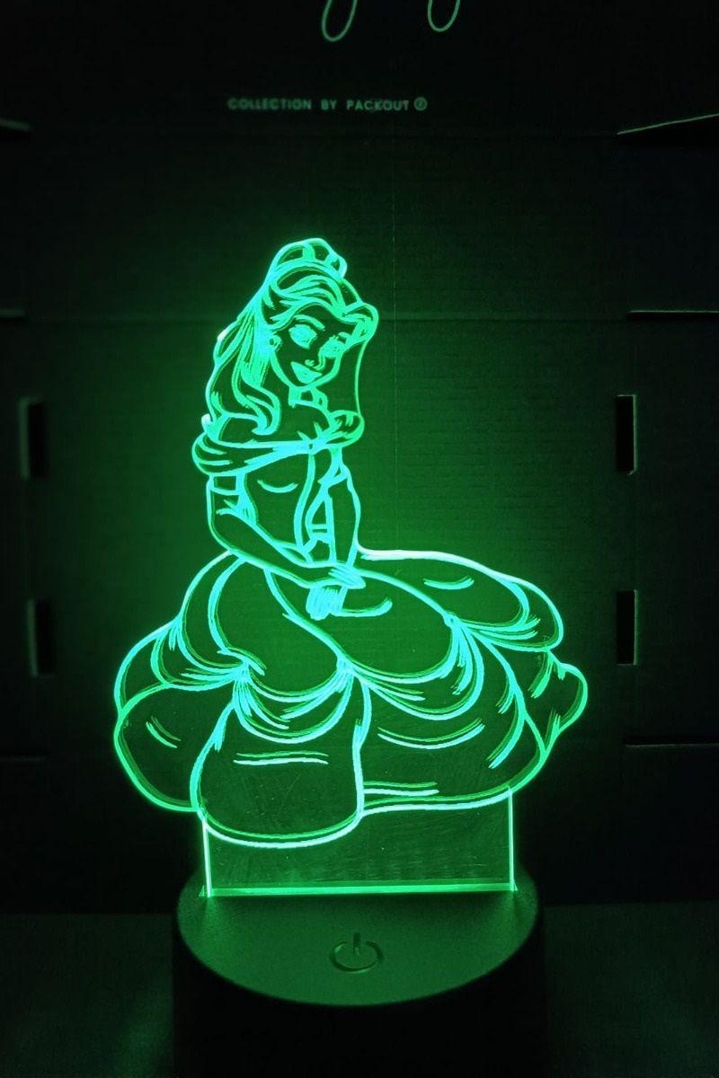 Lámpara Ilusión 3D Bella 7 Colores-2