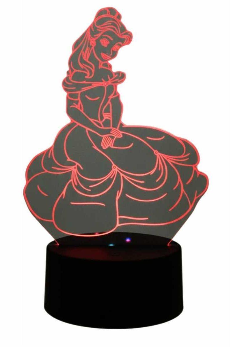 Lámpara Ilusión 3D Bella 7 Colores-2