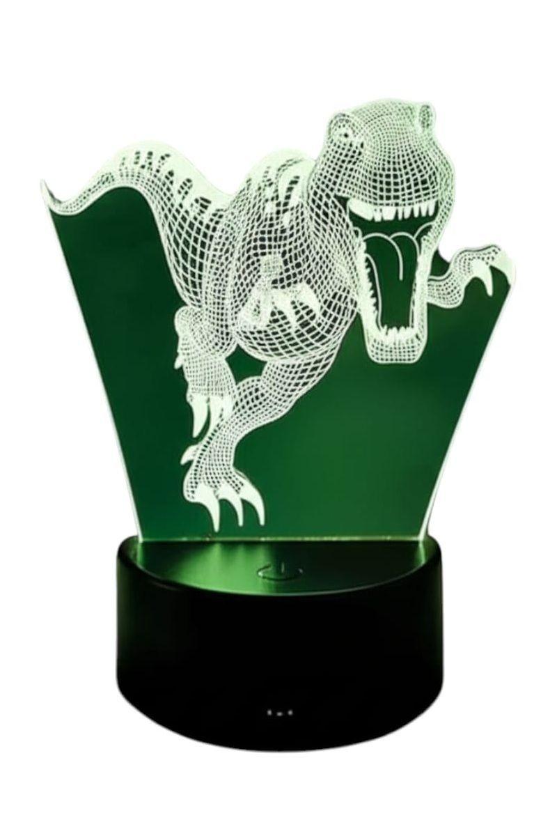 Lámpara Ilusión 3D Dinosaurio 7 Colores-2