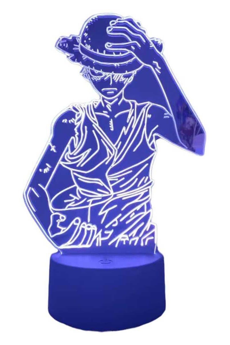 Lámpara Ilusión 3D Luffy 7 Colores-2
