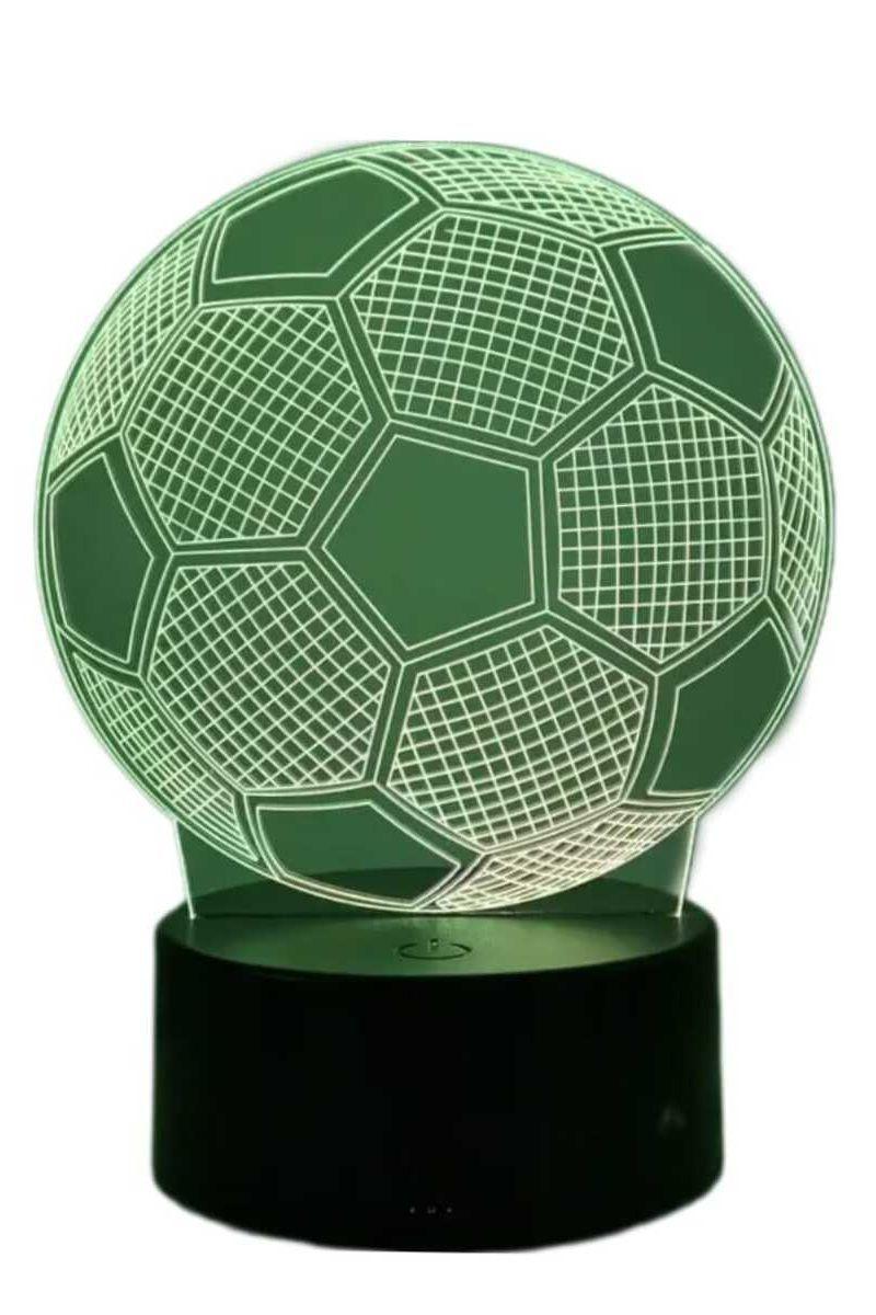 Lámpara ilusión 3D Pelota de Fútbol 7 Colores-2