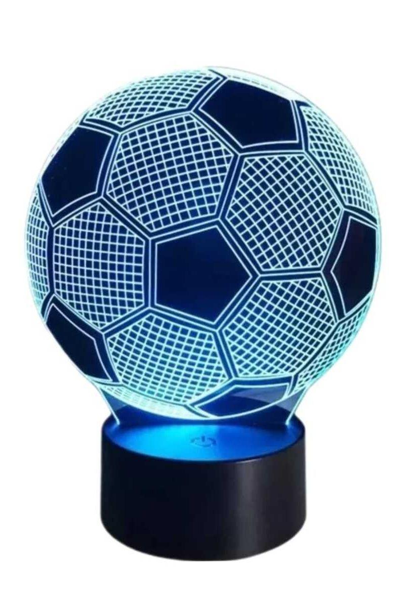 Lámpara ilusión 3D Pelota de Fútbol 7 Colores-3