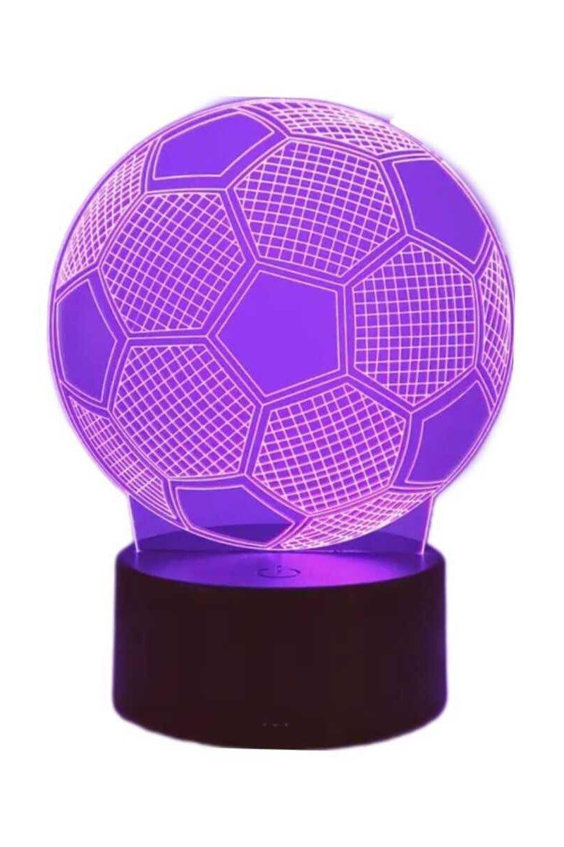 Lámpara ilusión 3D Pelota de Fútbol 7 Colores-4