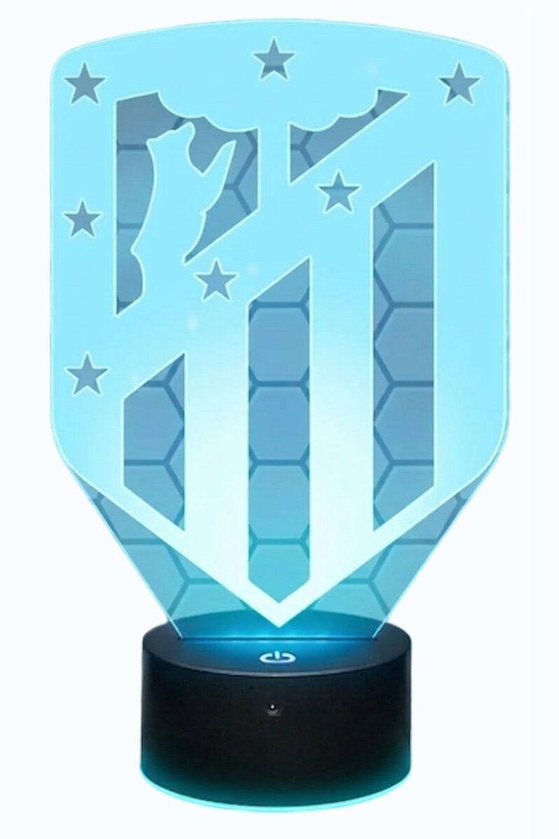 Lámpara Ilusión 3D Atlético de Madrid 7 Colores-2