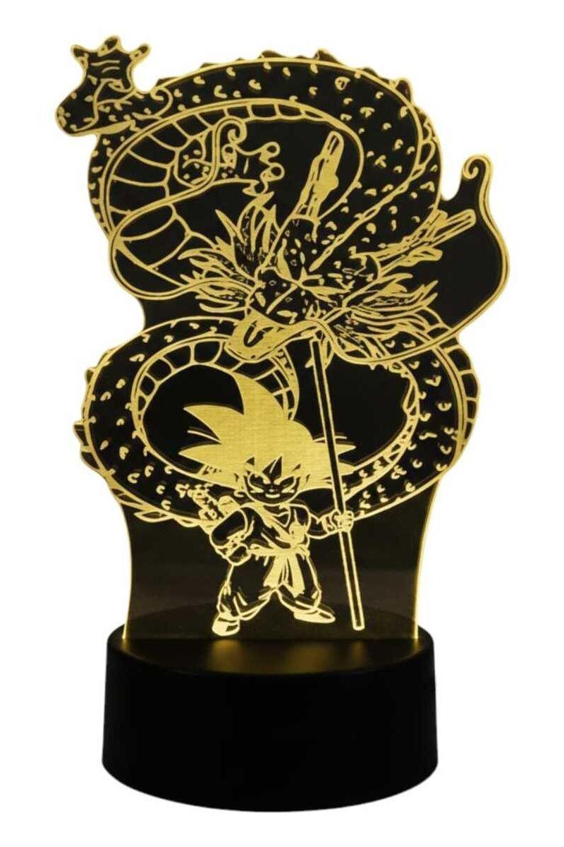 Lámpara Ilusión 3D Shenlong y Goku 7 Colores-2