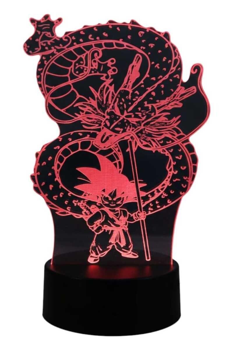 Lámpara Ilusión 3D Shenlong y Goku 7 Colores-4