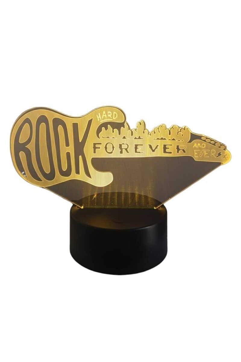 Lámpara Ilusión 3D Guitarra de Rock 7 Colores-2
